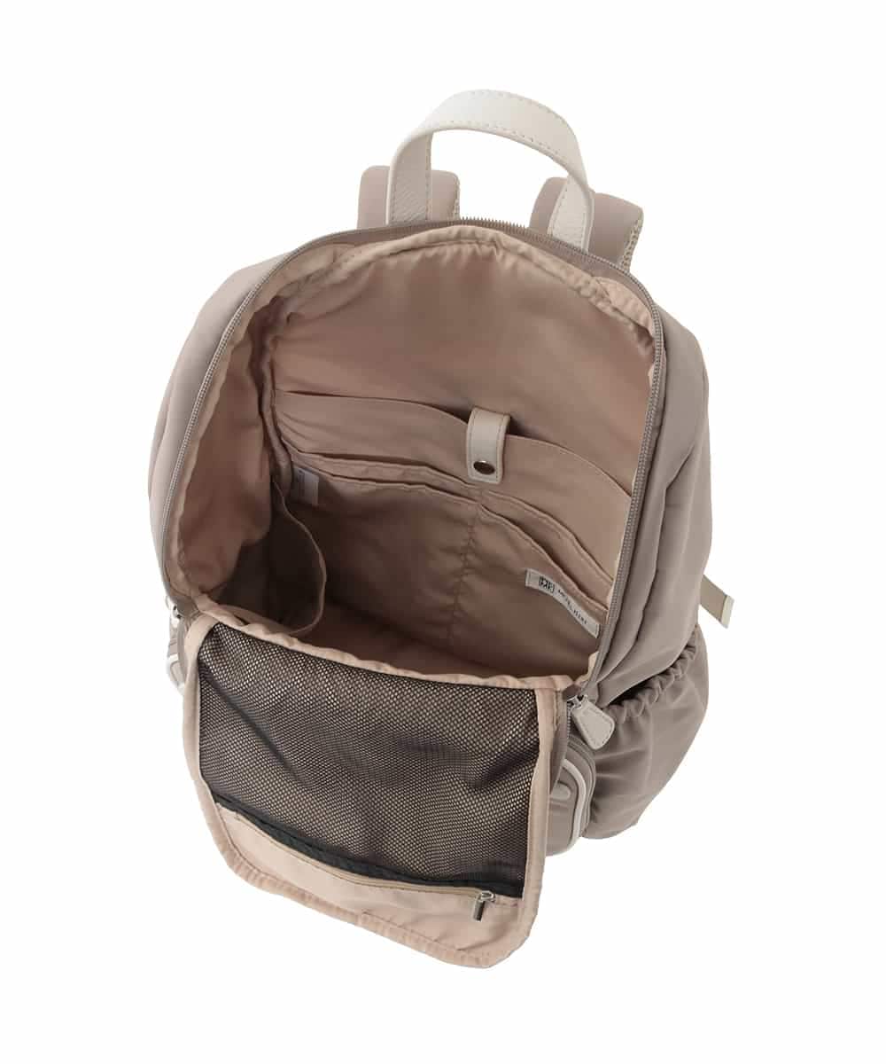 BKRGD96170 MK MICHEL KLEIN BAG(MK ミッシェルクラン バッグ) [撥水/A4収納可]多機能ポケットパイピングデザインリュック ベージュ×オレンジ