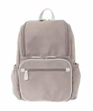 BKRGD96170 MK MICHEL KLEIN BAG(MK ミッシェルクラン バッグ) [撥水/A4収納可]多機能ポケットパイピングデザインリュック グレージュ×オフホワイト