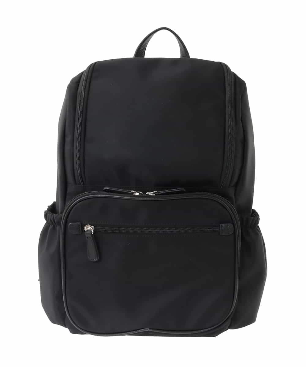 BKRGD96170 MK MICHEL KLEIN BAG(MK ミッシェルクラン バッグ) [撥水/A4収納可]多機能ポケットパイピングデザインリュック ブラック