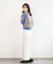 BKRGD97160 MK MICHEL KLEIN BAG(MK ミッシェルクラン バッグ) [撥水/500g以下]多機能ポケットパイピングコンパクトリュック グレージュ×オフホワイト