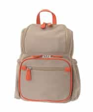 BKRGD97160 MK MICHEL KLEIN BAG(MK ミッシェルクラン バッグ) [撥水/500g以下]多機能ポケットパイピングコンパクトリュック ベージュ×オレンジ
