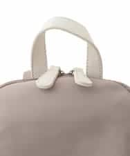 BKRGD97160 MK MICHEL KLEIN BAG(MK ミッシェルクラン バッグ) [撥水/500g以下]多機能ポケットパイピングコンパクトリュック グレージュ×オフホワイト