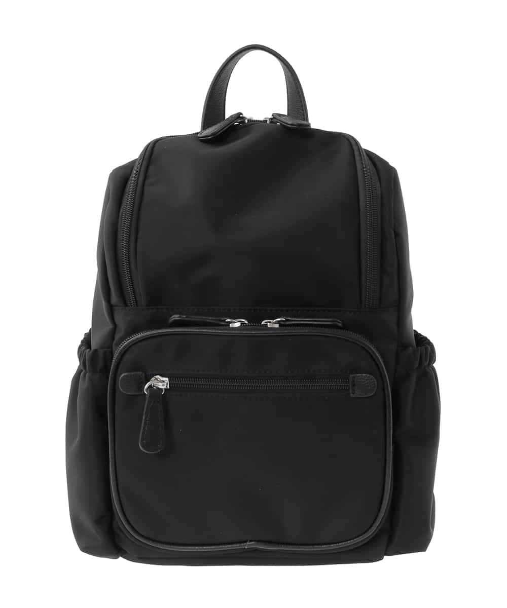 BKRGD97160 MK MICHEL KLEIN BAG(MK ミッシェルクラン バッグ) [撥水/500g以下]多機能ポケットパイピングコンパクトリュック ブラック