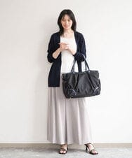 BKRGD98220 MK MICHEL KLEIN BAG(MK ミッシェルクラン バッグ) [2WAY/撥水/A4収納可]レザージョイントタックデザイントートバッグ ブラック×ネイビー