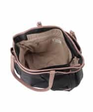 BKRGD98220 MK MICHEL KLEIN BAG(MK ミッシェルクラン バッグ) [2WAY/撥水/A4収納可]レザージョイントタックデザイントートバッグ ブラック×ネイビー