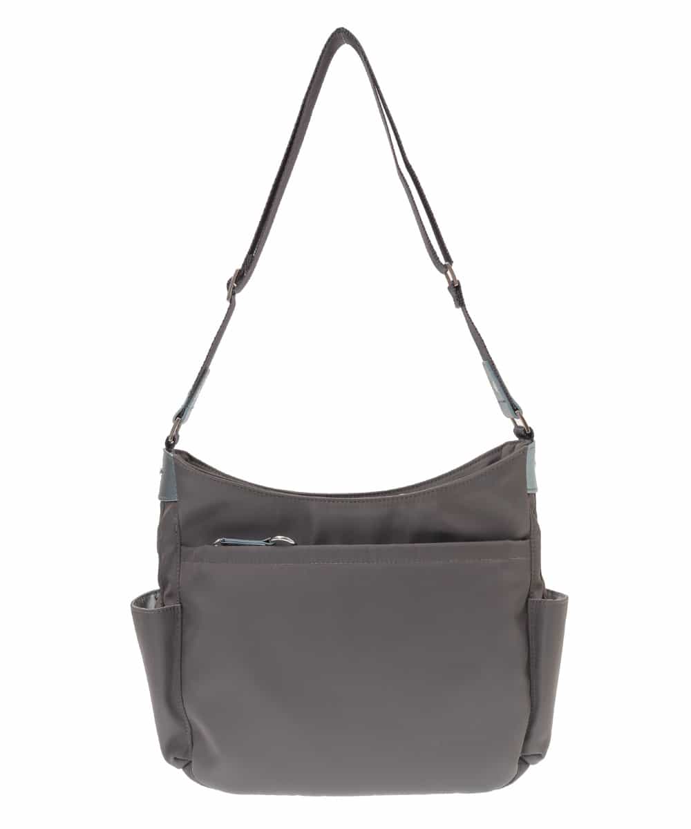 BKRGJ94120 MK MICHEL KLEIN BAG(MK ミッシェルクラン バッグ) 【撥水】ナイロンショルダーバッグ グレー×グリーン