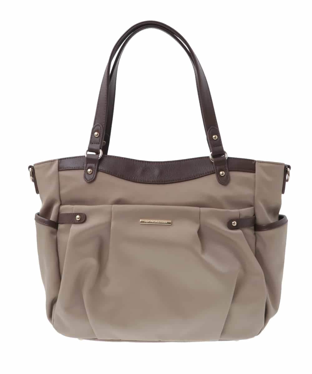 BKRGV31180 MK MICHEL KLEIN BAG(MK ミッシェルクラン バッグ) 【2WAY/撥水加工】レザーポイントナイロントートバッグ ベージュ