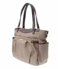 BKRGV31180 MK MICHEL KLEIN BAG(MK ミッシェルクラン バッグ) [2WAY/撥水加工]レザーポイントナイロントートバッグ ベージュ