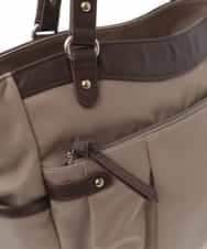 BKRGV31180 MK MICHEL KLEIN BAG(MK ミッシェルクラン バッグ) [2WAY/撥水加工]レザーポイントナイロントートバッグ ベージュ
