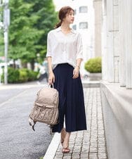 BKRGV41150 MK MICHEL KLEIN BAG(MK ミッシェルクラン バッグ) ギャザープリーツデザインリュック ネイビー