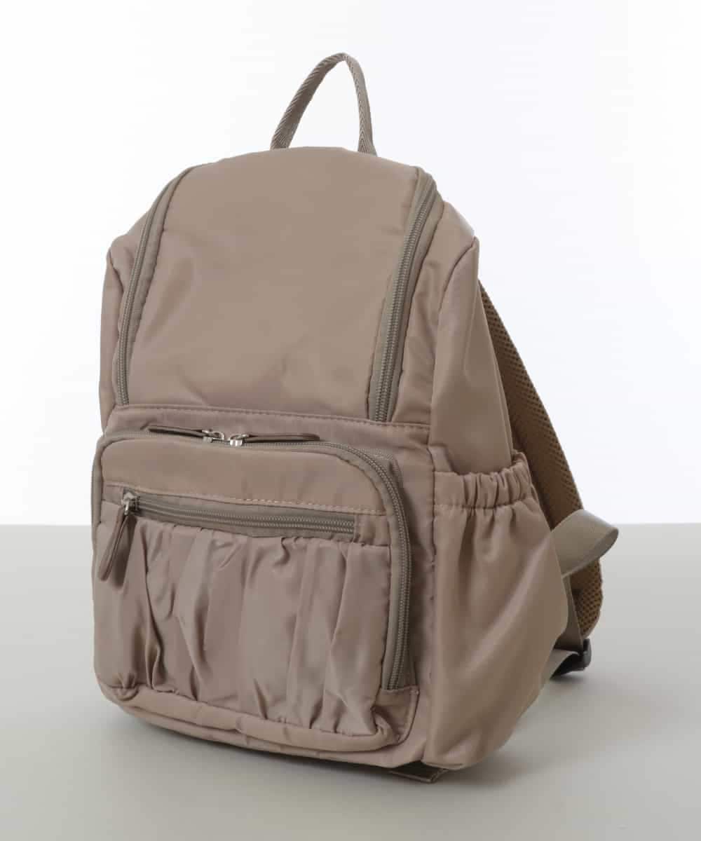 BKRGV42140 MK MICHEL KLEIN BAG(MK ミッシェルクラン バッグ) [軽量]ギャザープリーツコンパクトリュック ベージュ