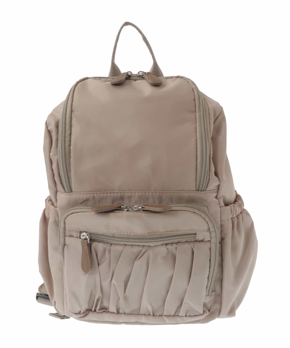 BKRGV42140 MK MICHEL KLEIN BAG(MK ミッシェルクラン バッグ) [軽量]ギャザープリーツコンパクトリュック ベージュ