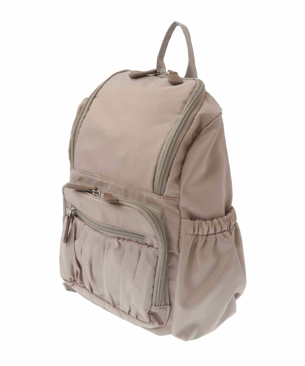 BKRGV42140 MK MICHEL KLEIN BAG(MK ミッシェルクラン バッグ) [軽量]ギャザープリーツコンパクトリュック ベージュ
