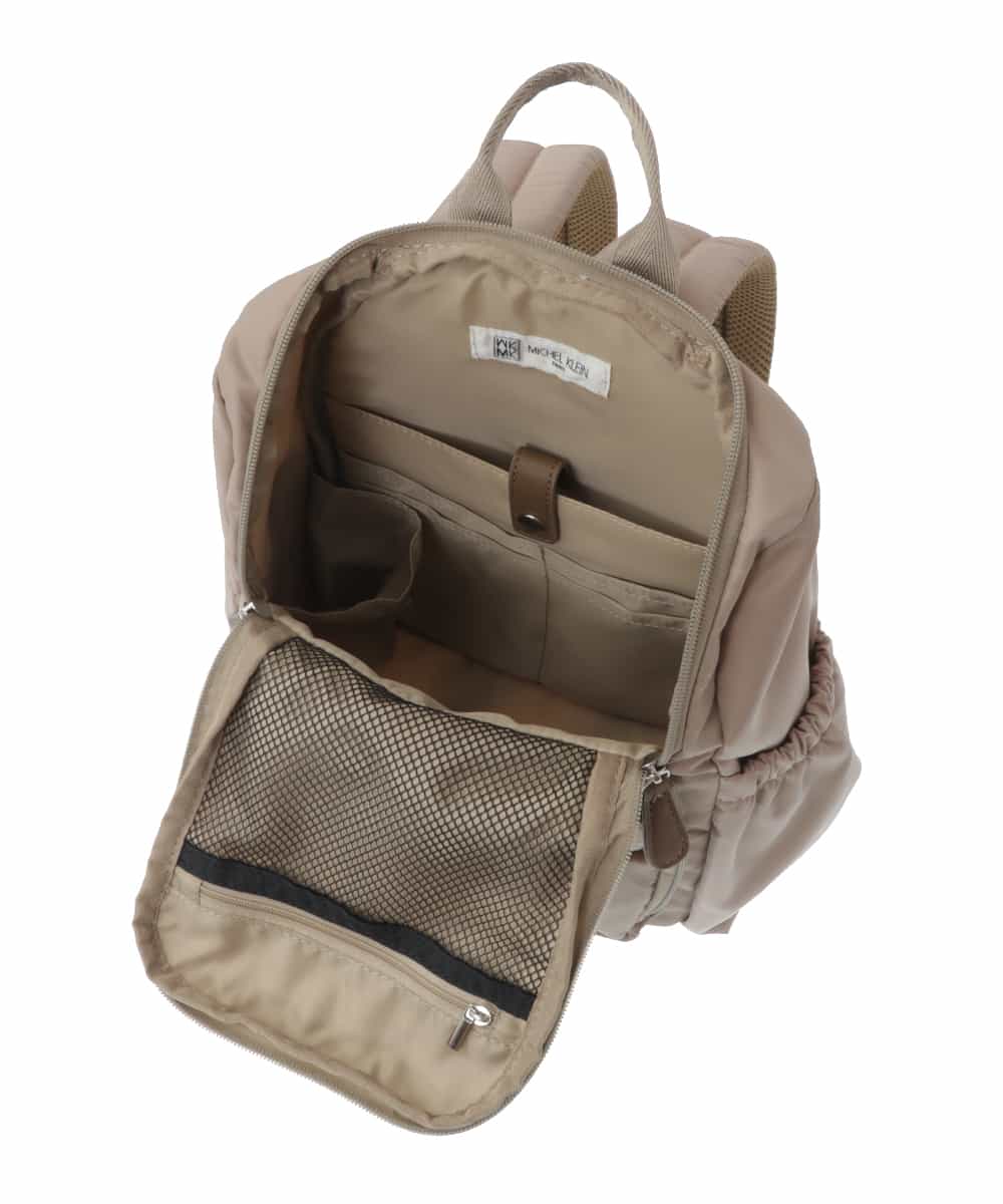 BKRGV42140 MK MICHEL KLEIN BAG(MK ミッシェルクラン バッグ) [軽量]ギャザープリーツコンパクトリュック ベージュ