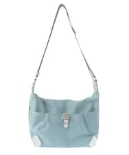 BKRGV81130 MK MICHEL KLEIN BAG(MK ミッシェルクラン バッグ) [撥水/500g以下の軽量]レザーポイントナイロンショルダーバッグ ブラウン×ピンク