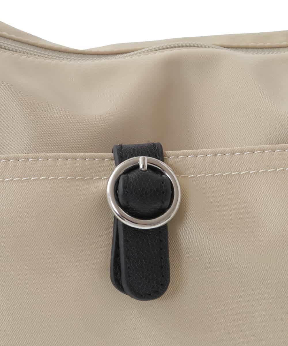 BKRGV81130 MK MICHEL KLEIN BAG(MK ミッシェルクラン バッグ) [撥水/500g以下の軽量]レザーポイントナイロンショルダーバッグ ブラウン×ピンク