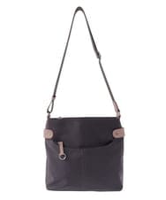 BKRGV90140 MK MICHEL KLEIN BAG(MK ミッシェルクラン バッグ) [撥水/500g以下の軽量]アクセントレザースクエアショルダーバッグ ブラウン×ライトブルー