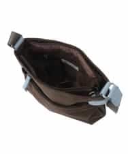 BKRGV90140 MK MICHEL KLEIN BAG(MK ミッシェルクラン バッグ) [撥水/500g以下の軽量]アクセントレザースクエアショルダーバッグ ブラウン×ライトブルー