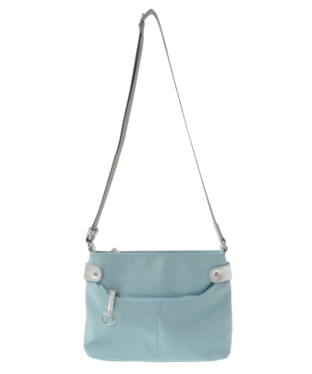 BKRGV91135 MK MICHEL KLEIN BAG(MK ミッシェルクラン バッグ) [撥水/500g以下の軽量]アクセントレザーコンパクトショルダーバッグ ベージュ×ブラック