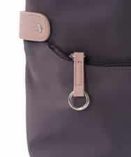 BKRGV91135 MK MICHEL KLEIN BAG(MK ミッシェルクラン バッグ) [撥水/500g以下の軽量]アクセントレザーコンパクトショルダーバッグ ベージュ×ブラック