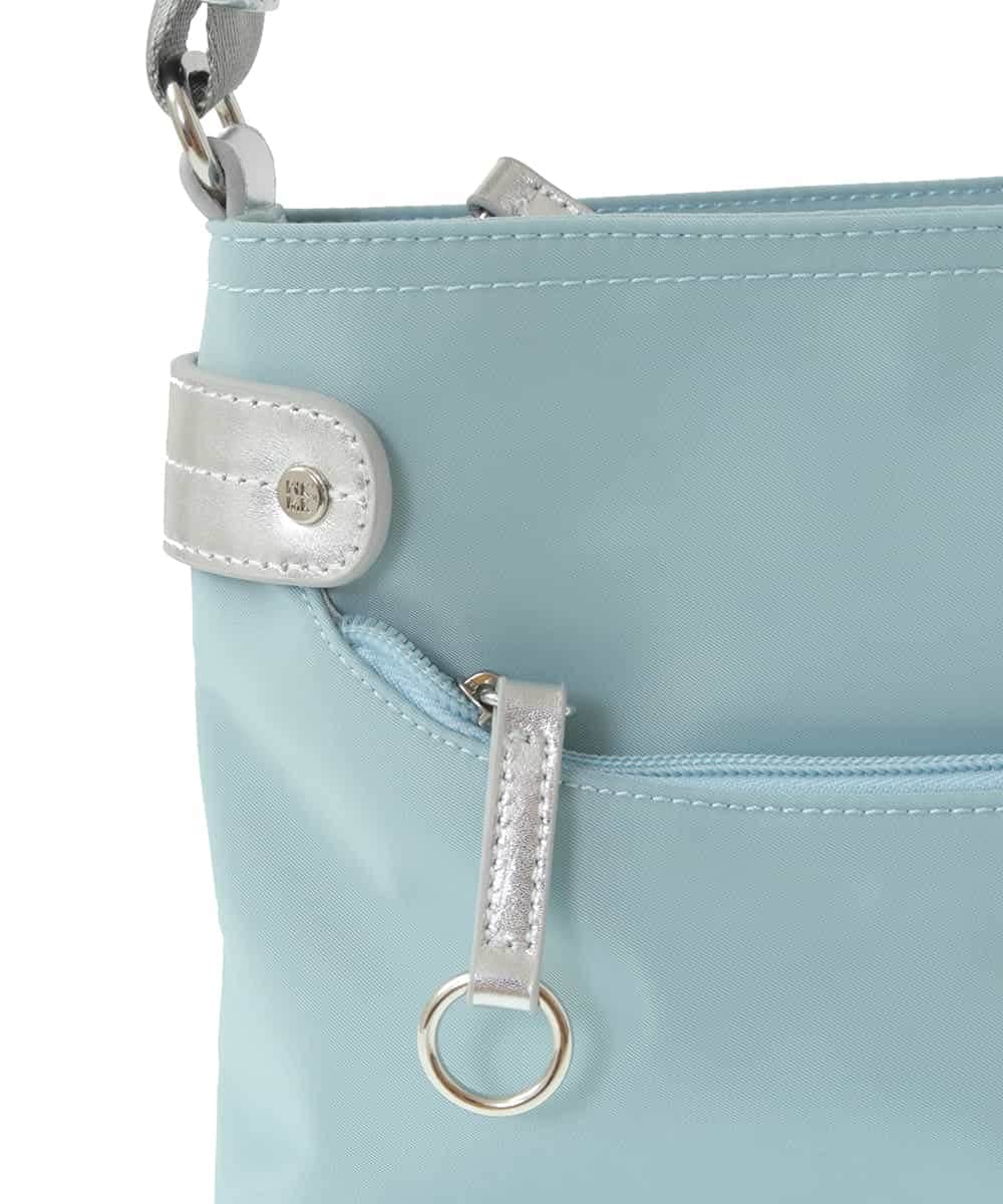 BKRGV91135 MK MICHEL KLEIN BAG(MK ミッシェルクラン バッグ) [撥水/500g以下の軽量]アクセントレザーコンパクトショルダーバッグ ベージュ×ブラック