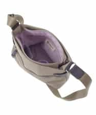 BKRGV91135 MK MICHEL KLEIN BAG(MK ミッシェルクラン バッグ) [撥水/500g以下の軽量]アクセントレザーコンパクトショルダーバッグ ベージュ×ブラック