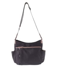 BKRGV94150 MK MICHEL KLEIN BAG(MK ミッシェルクラン バッグ) [撥水/500g以下の軽量]アクセントレザーショルダーバッグ ブラウン×ライトブルー