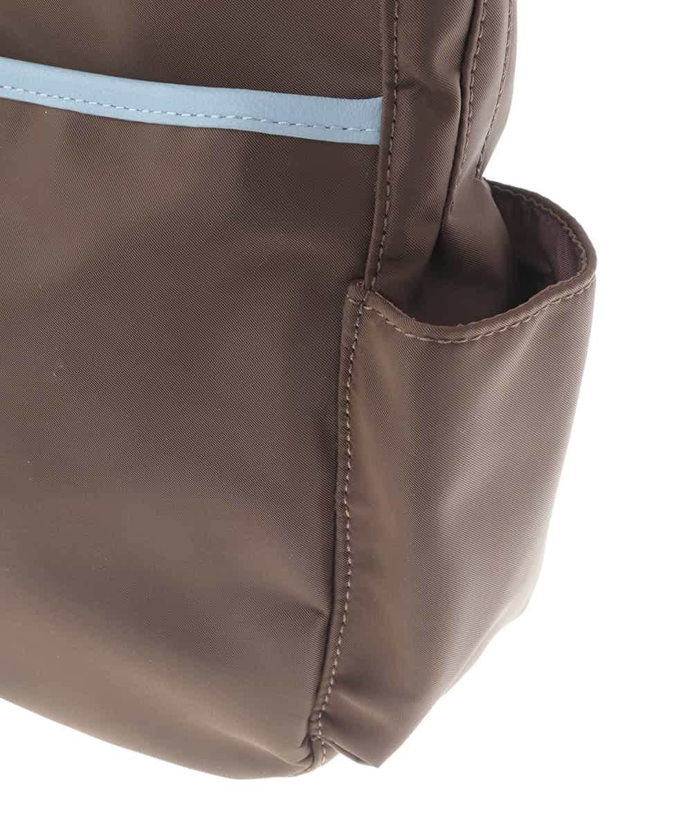BKRGV94150 MK MICHEL KLEIN BAG(MK ミッシェルクラン バッグ) [撥水/500g以下の軽量]アクセントレザーショルダーバッグ ブラウン×ライトブルー