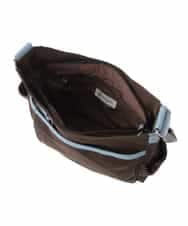BKRGV94150 MK MICHEL KLEIN BAG(MK ミッシェルクラン バッグ) [撥水/500g以下の軽量]アクセントレザーショルダーバッグ ブラウン×ライトブルー