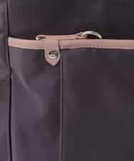 BKRGV94150 MK MICHEL KLEIN BAG(MK ミッシェルクラン バッグ) [撥水/500g以下の軽量]アクセントレザーショルダーバッグ ブラウン×ライトブルー