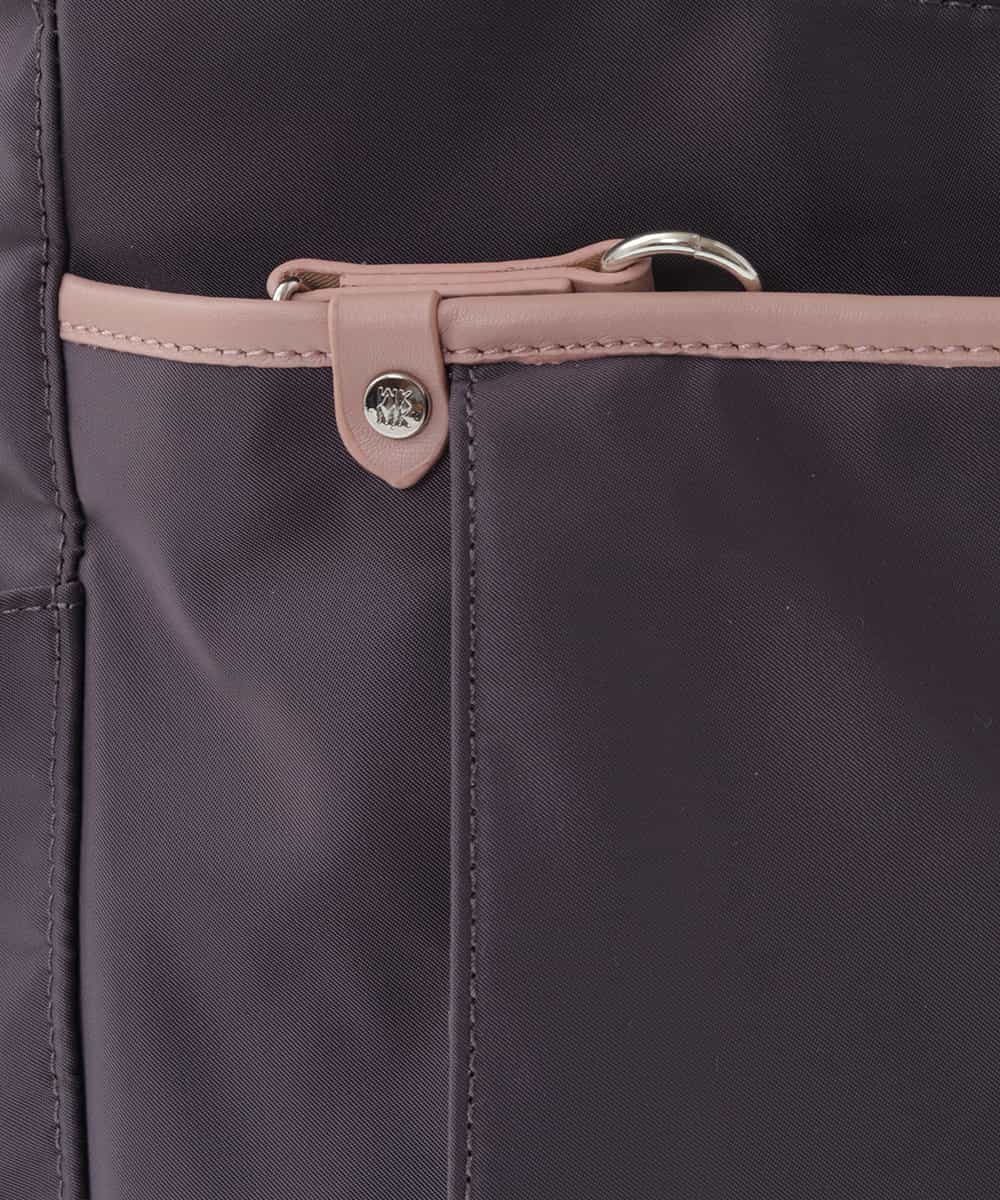 BKRGV94150 MK MICHEL KLEIN BAG(MK ミッシェルクラン バッグ) [撥水/500g以下の軽量]アクセントレザーショルダーバッグ ブラウン×ライトブルー