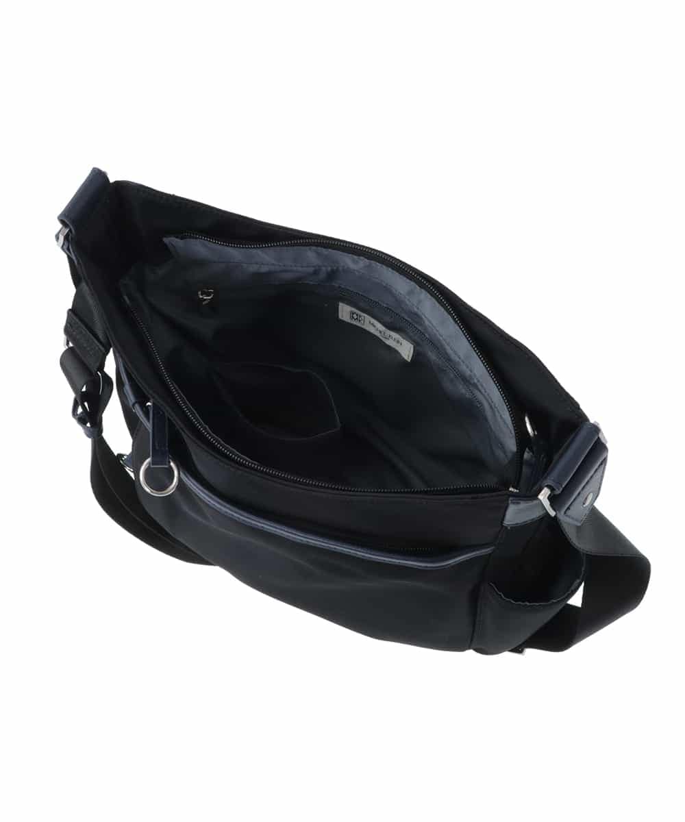 BKRGV94150 MK MICHEL KLEIN BAG(MK ミッシェルクラン バッグ) [撥水/500g以下の軽量]アクセントレザーショルダーバッグ ブラウン×ライトブルー