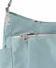 BKRGV94150 MK MICHEL KLEIN BAG(MK ミッシェルクラン バッグ) [撥水/500g以下の軽量]アクセントレザーショルダーバッグ ブラウン×ライトブルー