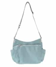 BKRGV94150 MK MICHEL KLEIN BAG(MK ミッシェルクラン バッグ) [撥水/500g以下の軽量]アクセントレザーショルダーバッグ サックス×シルバー