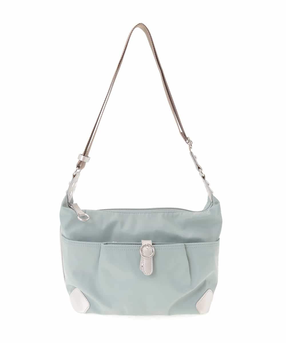 BKRTD81090 MK MICHEL KLEIN BAG(MK ミッシェルクラン バッグ) 【撥水】ナイロンショルダーバッグ シルバーXライトブルー