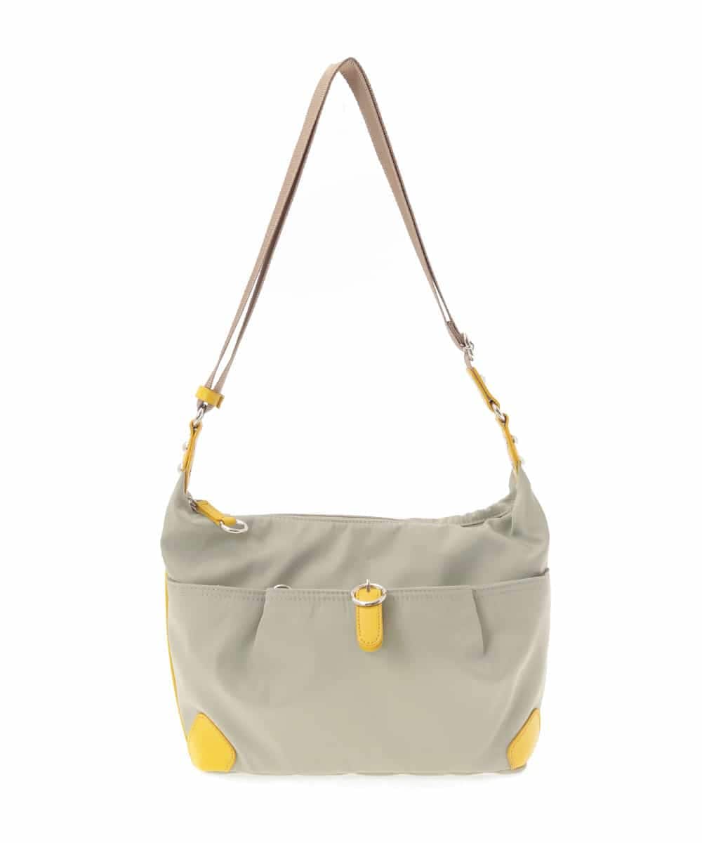 BKRTD81090 MK MICHEL KLEIN BAG(MK ミッシェルクラン バッグ) 【撥水】ナイロンショルダーバッグ ライトイエローｘライトグレー