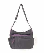 BKRTD94120 MK MICHEL KLEIN BAG(MK ミッシェルクラン バッグ) 【撥水】ナイロンショルダーバッグ パープルｘチャコール