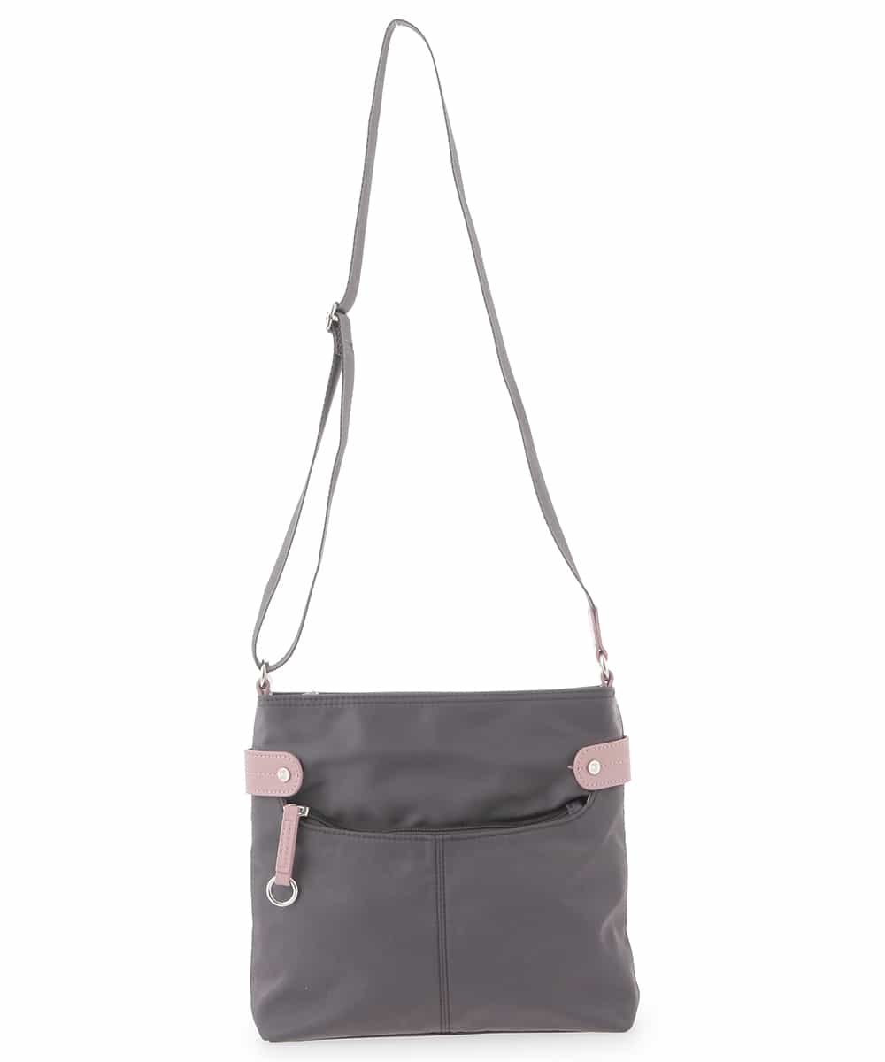 BKRTE90120 MK MICHEL KLEIN BAG(MK ミッシェルクラン バッグ) 【撥水】ナイロンショルダーバッグ ピンクｘダークブラウン