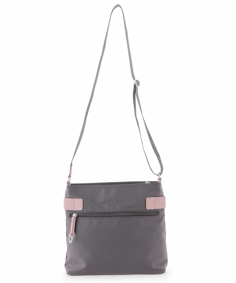 BKRTE90120 MK MICHEL KLEIN BAG(MK ミッシェルクラン バッグ) 【撥水】ナイロンショルダーバッグ ピンクｘダークブラウン