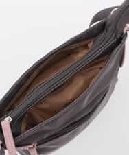 BKRTE90120 MK MICHEL KLEIN BAG(MK ミッシェルクラン バッグ) 【撥水】ナイロンショルダーバッグ ピンクｘダークブラウン