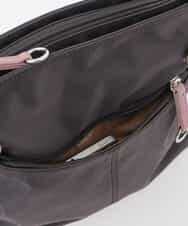 BKRTE90120 MK MICHEL KLEIN BAG(MK ミッシェルクラン バッグ) 【撥水】ナイロンショルダーバッグ ピンクｘダークブラウン