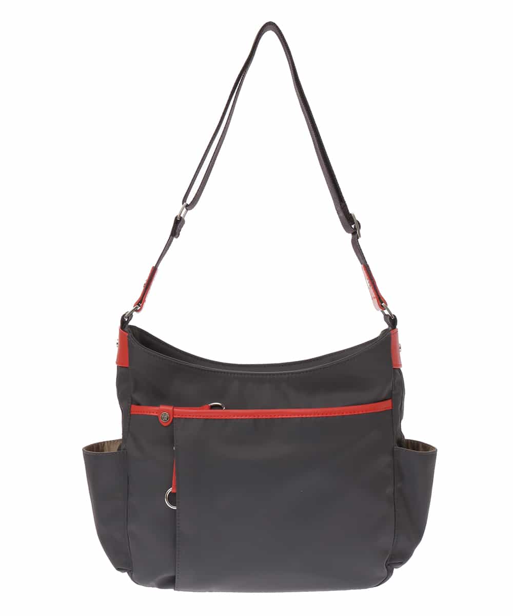 BKRTF94120 MK MICHEL KLEIN BAG(MK ミッシェルクラン バッグ) 【撥水】ナイロンショルダーバッグ オレンジｘグレー
