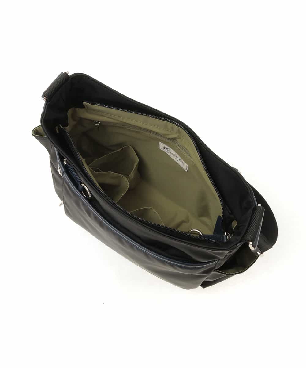 BKRTF94120 MK MICHEL KLEIN BAG(MK ミッシェルクラン バッグ) 【撥水】ナイロンショルダーバッグ ダークグレー×ブルー