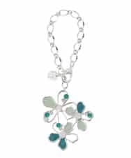 BKSAA01038 MK MICHEL KLEIN BAG(MK ミッシェルクラン バッグ) 透かしフラワーモチーフチャーム ライトグリーン