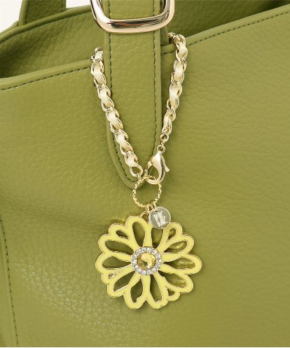 BKSAD06040 MK MICHEL KLEIN BAG BIGフラワーチェーンリボンチャーム