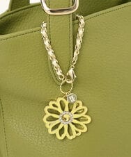 BKSAD06040 MK MICHEL KLEIN BAG(MK ミッシェルクラン バッグ) BIGフラワーチェーンリボンチャーム イエロー