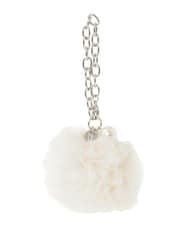 BKSAD81038 MK MICHEL KLEIN BAG(MK ミッシェルクラン バッグ) パールモチーフ付きファーチャーム グレー