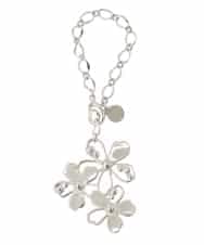 BKSAJ01038 MK MICHEL KLEIN BAG(MK ミッシェルクラン バッグ) 配色フラワーモチーフチャーム ネイビー