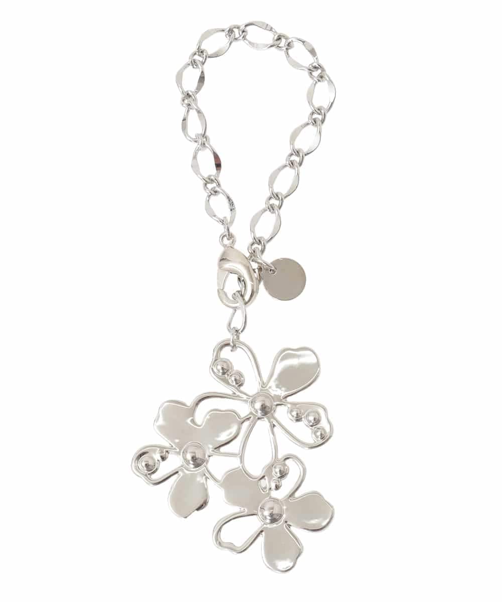 BKSAJ01038 MK MICHEL KLEIN BAG(MK ミッシェルクラン バッグ) 配色フラワーモチーフチャーム ネイビー