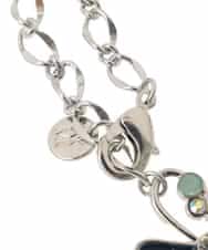 BKSAJ01038 MK MICHEL KLEIN BAG(MK ミッシェルクラン バッグ) 配色フラワーモチーフチャーム ネイビー